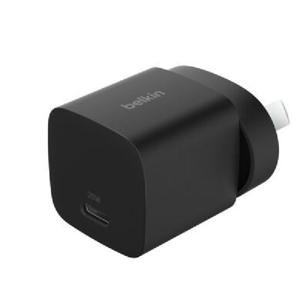Belkin BoostCharge Single USB-C  Pd 3.1 Cubic Wall Charger 25W - Black
