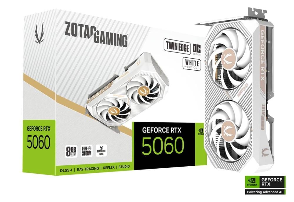 Zotac Nvidia RTX 5060 Twin Edge OC White 8GB Graphics Card