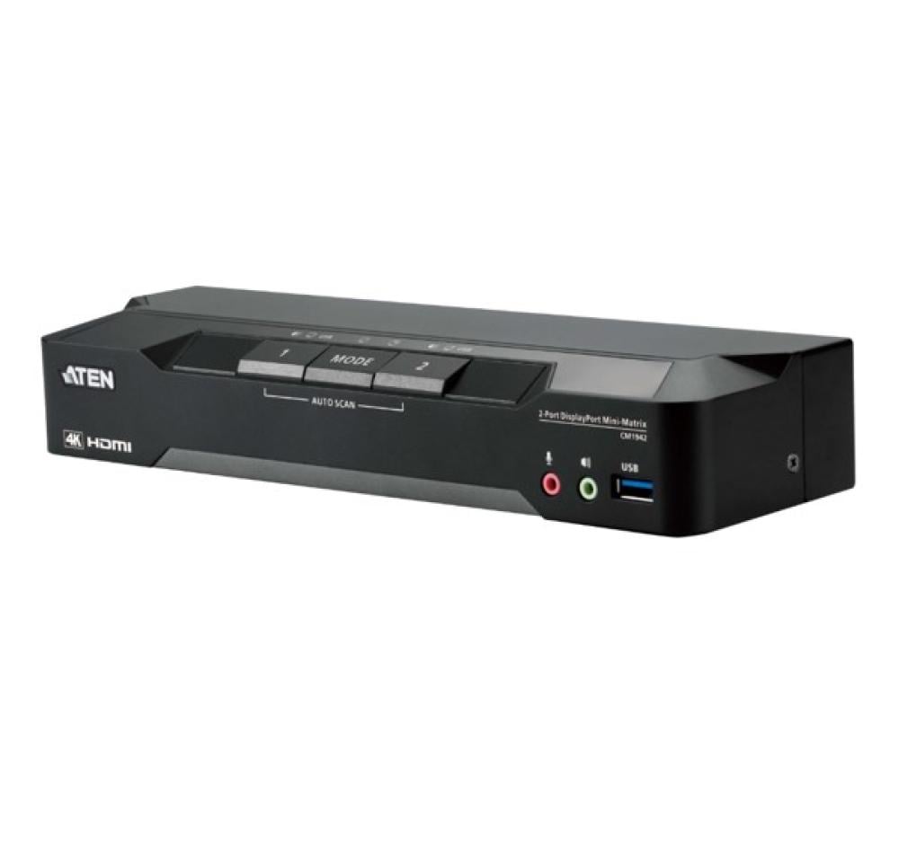 Aten 2 Port 4K DisplayPort Dual Display KVM Switch CM1942-AT-U