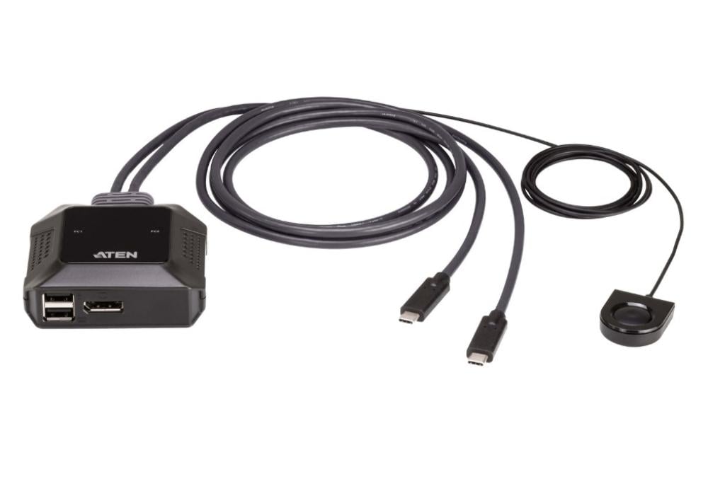 Aten 2 Port 4K DisplayPort USB C KVM Switch US3312-AT