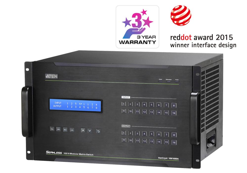 Aten 16x16 Modular Digital Matrix Switch with Scaler VM1600A-AT-U