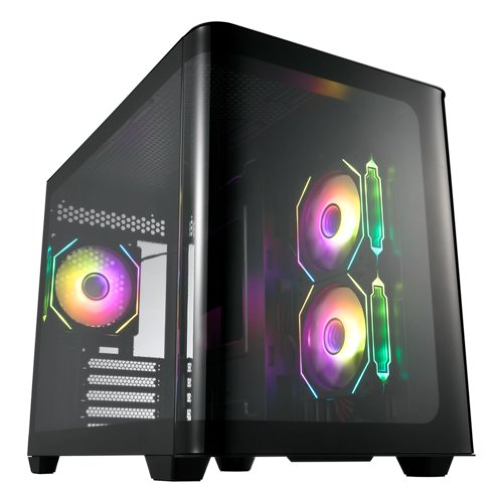 FSP S380-BA Curved Glass Black Case