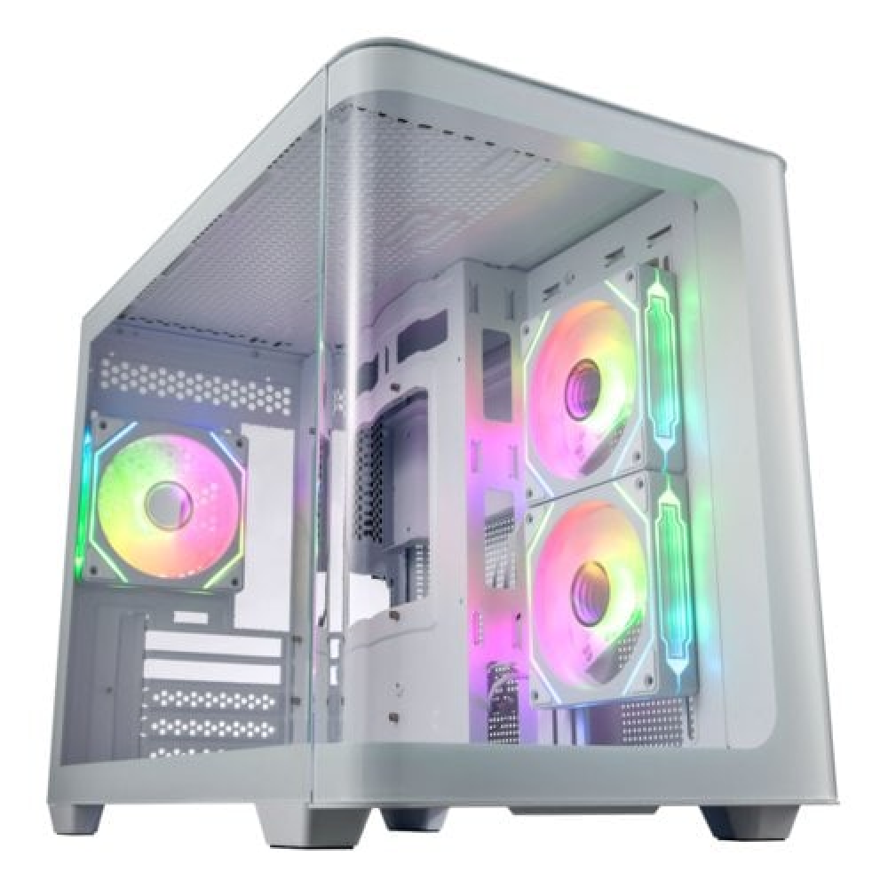 FSP S380-WA Curved Glass White Case