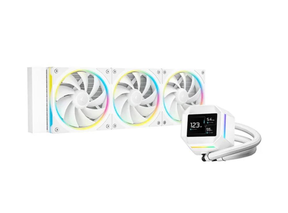 Deepcool LM360 White ARGB 360mm Liquid Cooler with IPS LCD Screen