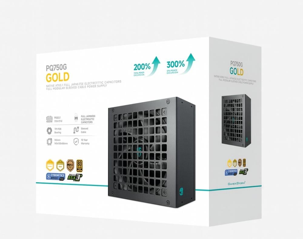 Deepcool PQ750G 750W 80 Plus Gold Fully Modular Power Supply