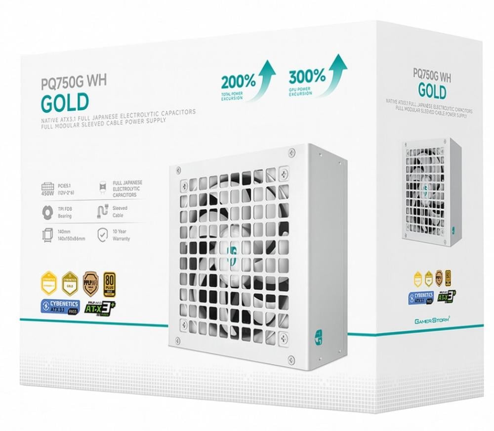 Deepcool PQ750G White 750W 80 Plus Gold Fully Modular Power Supply