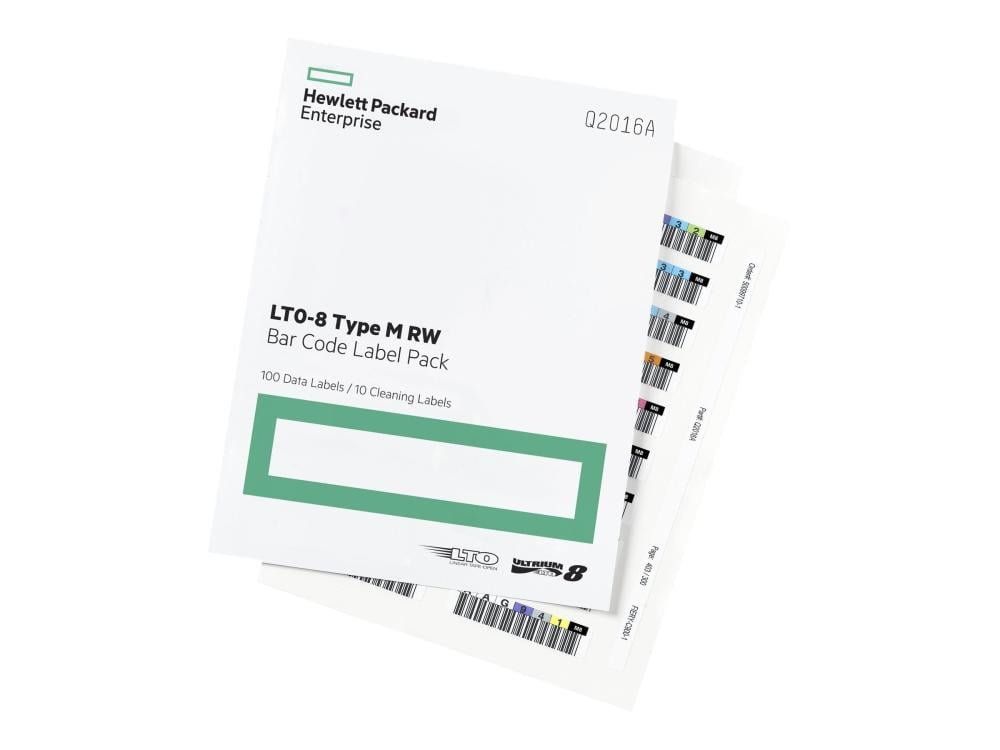 HPE LTO-8 30TB Barcode Label Pack