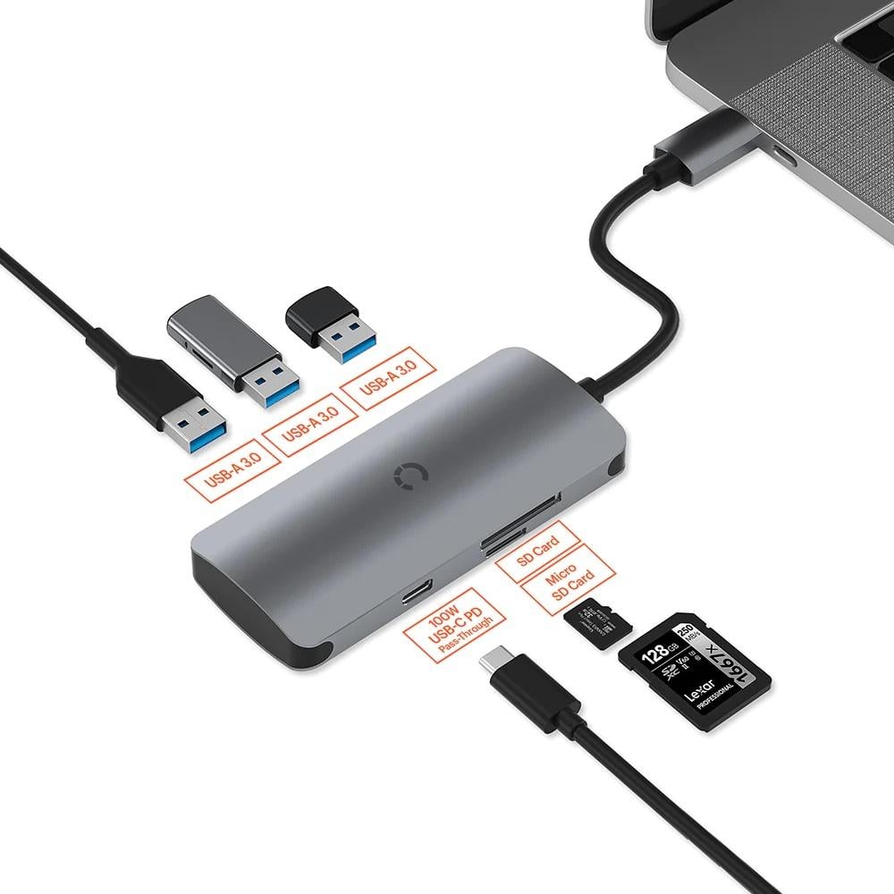 Cygnett 6-in-1 USB-C Multiport Hub Docking Stations-Stands