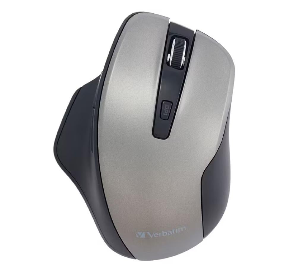 Verbatim 2.4G Ergonomic Wireless Silent Mouse Blue LED Graphite