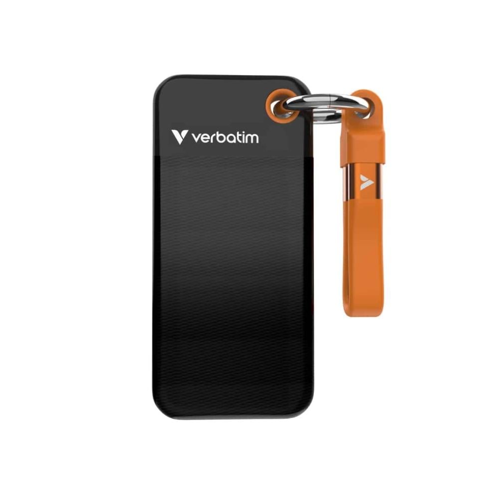 Verbatim 1TB Pocket SSD USB 3.2 Black Orange External SSD