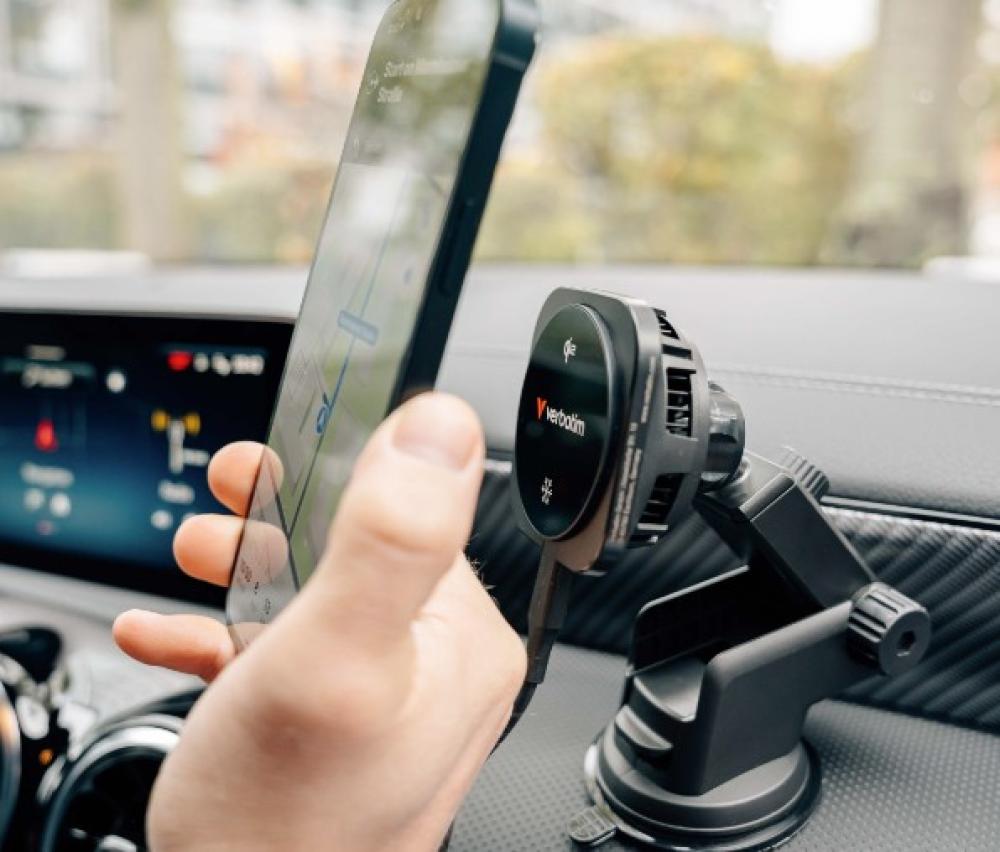 Verbatim Qi2 Magnetic Wireless Car Charger Fast Charging