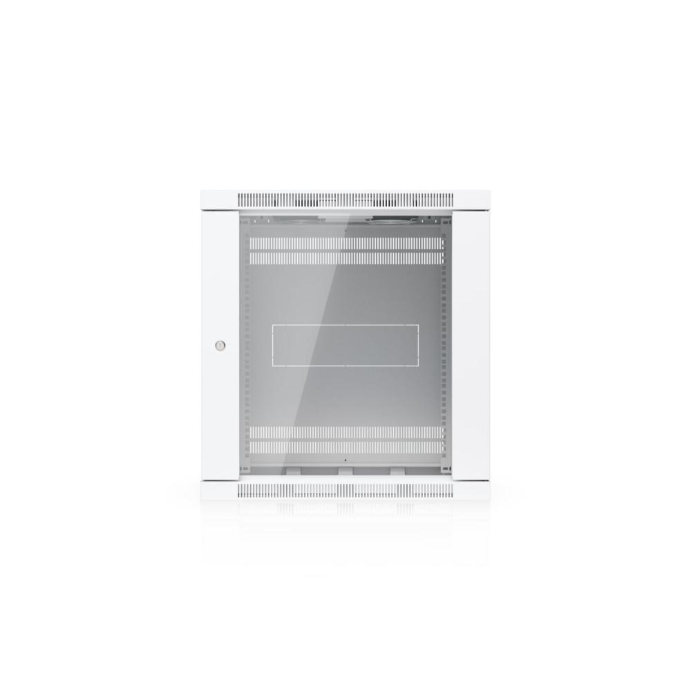 Ubiquiti 12U 600mm Wall Mount Rack Cabinet with Cooling Fans Glass Front Door