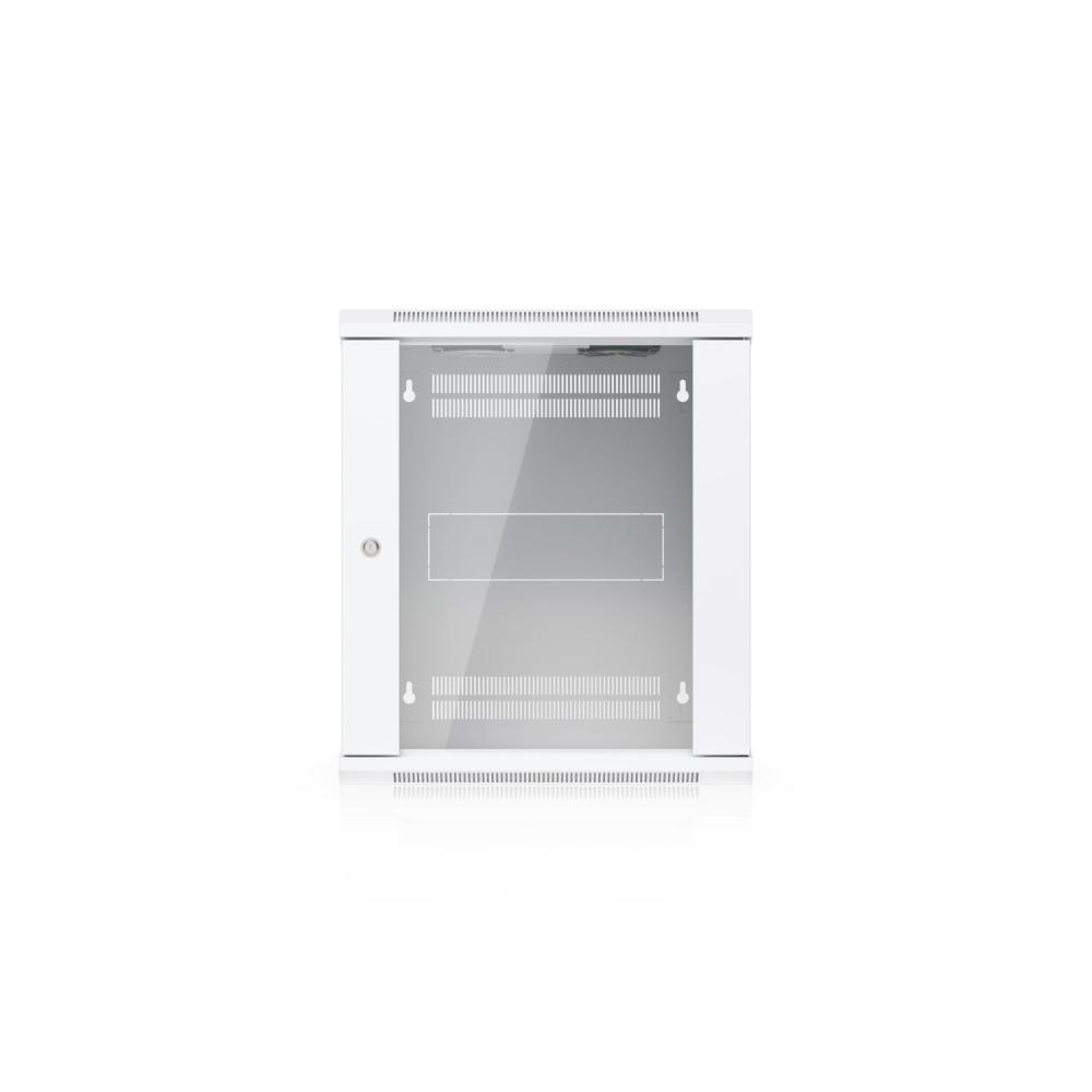 Ubiquiti 12U 450mm Wall Mount Rack Cabinet with Cooling Fans Glass Front Door