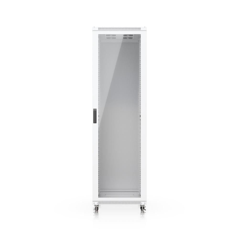 Ubiquiti 42U 1000mm Floor Rack Cabinet with Cooling Fans Glass Front Door