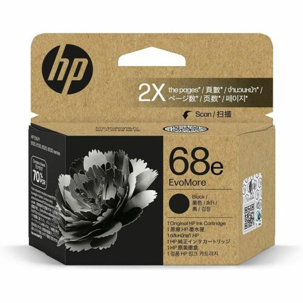 HP 68e Black Original Ink Cartridge 320 Page Yield for Envy 6120 Multifunction-All in one