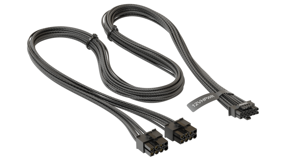 Seasonic 12VHPWR PCIe Power Cable Black 16-Pin to Triple 8-Pin 60cm ACBSEA12VHPWR