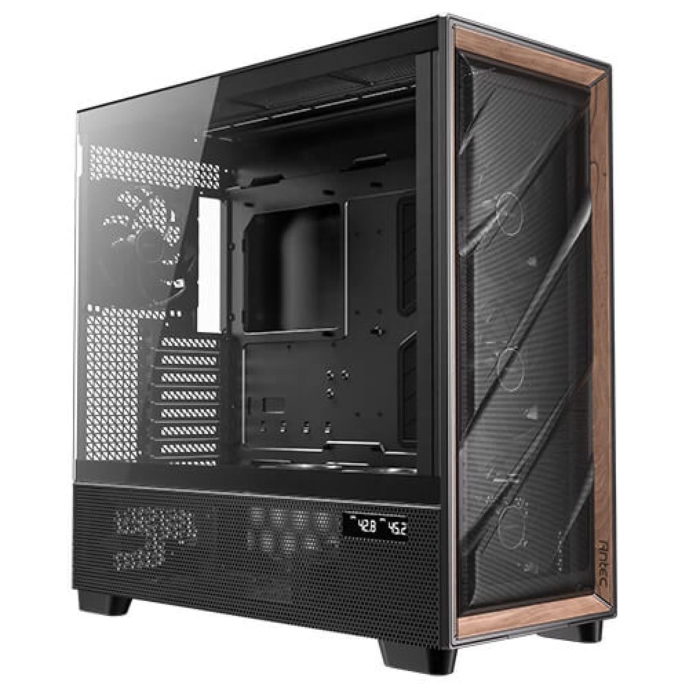 Antec Flux Pro E-ATX Premium Walnut PC Case Black
