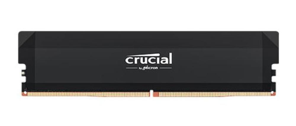 Crucial Pro 16GB DDR5 6400MHz CL32 UDIMM Desktop RAM Black Heat Spreader CP16G64C32U5BT