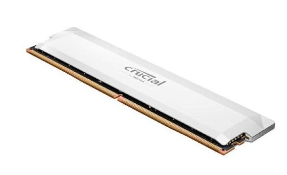 Crucial Pro 16GB DDR5 6400MHz CL32 UDIMM Desktop RAM White Heat Spreader CP16G64C32U5WT