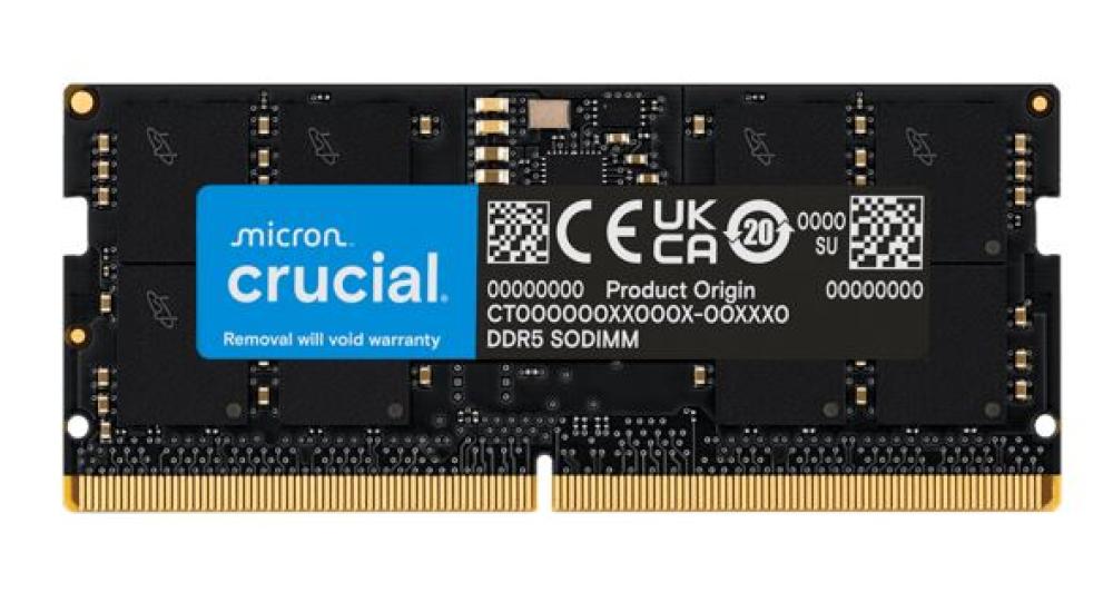 Crucial 64GB DDR5 5600MHz CL46 SODIMM Laptop Memory Module High Performance CT64G56C46S5T