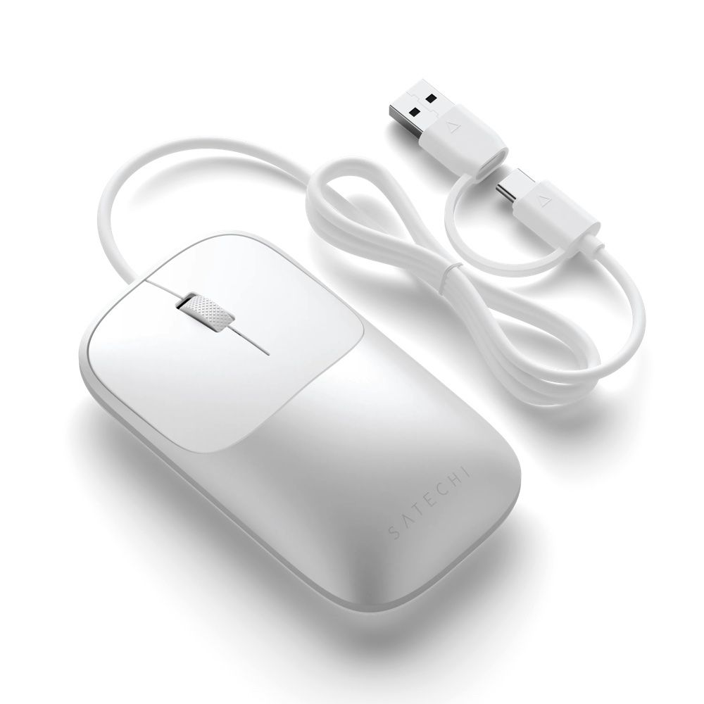 Satechi Slim LX USB C Wired Mouse Silver
