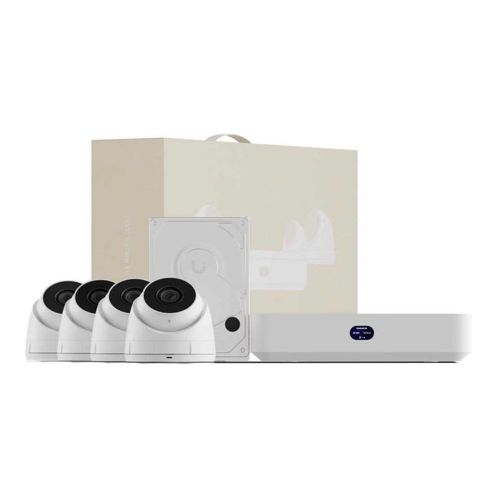Ubiquiti UniFi NVR Kit UNVR-INSTANT x1 G5 Turret Ultra x4 White 1Yr Drive