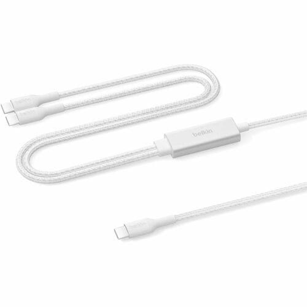 Belkin BoostCharge Pro 140W Dual USB C Cable 1.5m White