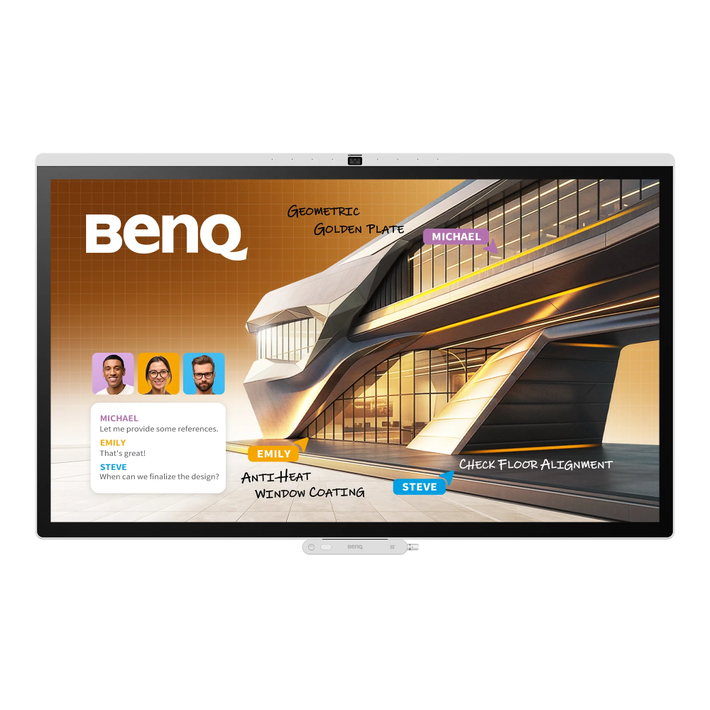 BenQ Board CP7505 75 Inch UHD 4K AI Camera Interactive Display Android 15 Monitor
