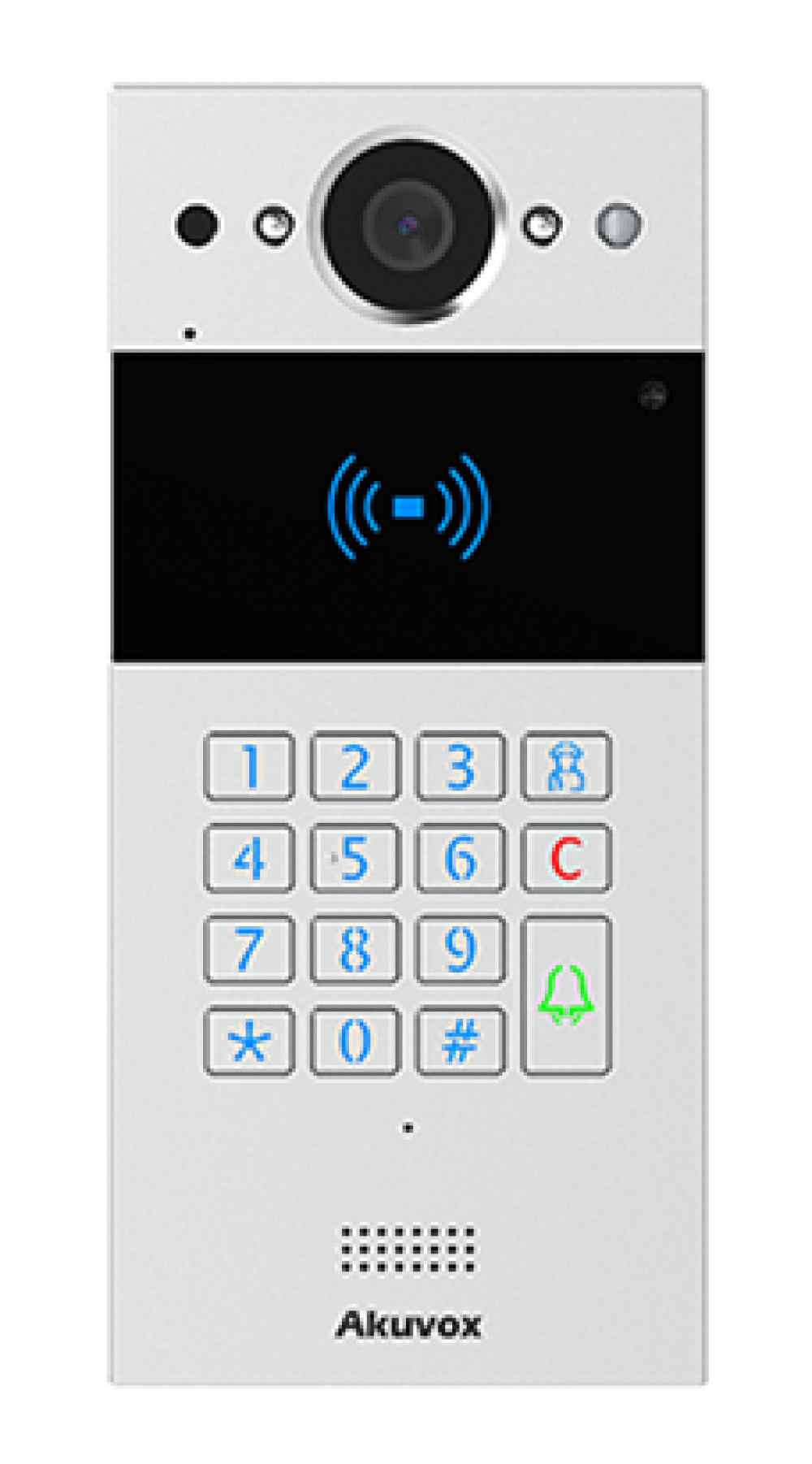 Akuvox R20K SIP Intercom with Keypad & RF Card Reader Silver