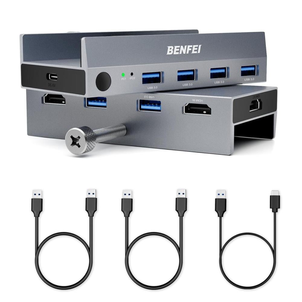 Benfei USB 3.0 HDMI KVM Switch 8K with 4 USB Ports