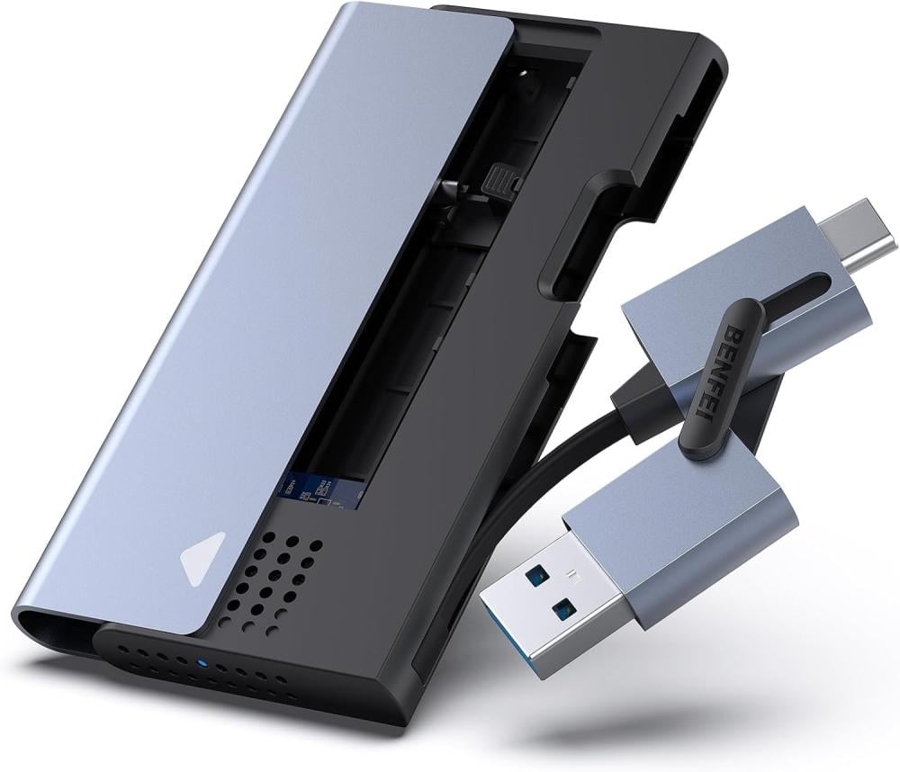 Benfei 345GY M.2 NVMe SATA SSD Enclosure 10Gbps USB Type-C/Type-A