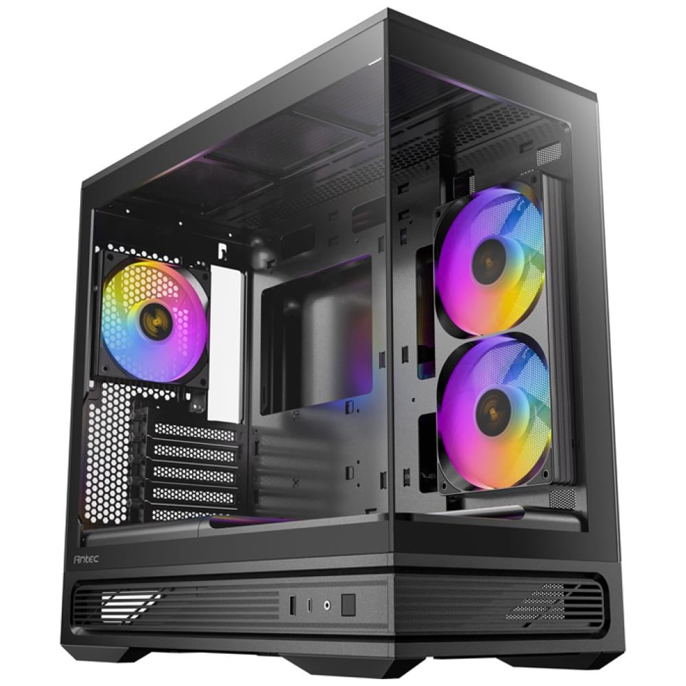 Antec Micro-ATX/ITX Case Black Steel Glass 5 Slots