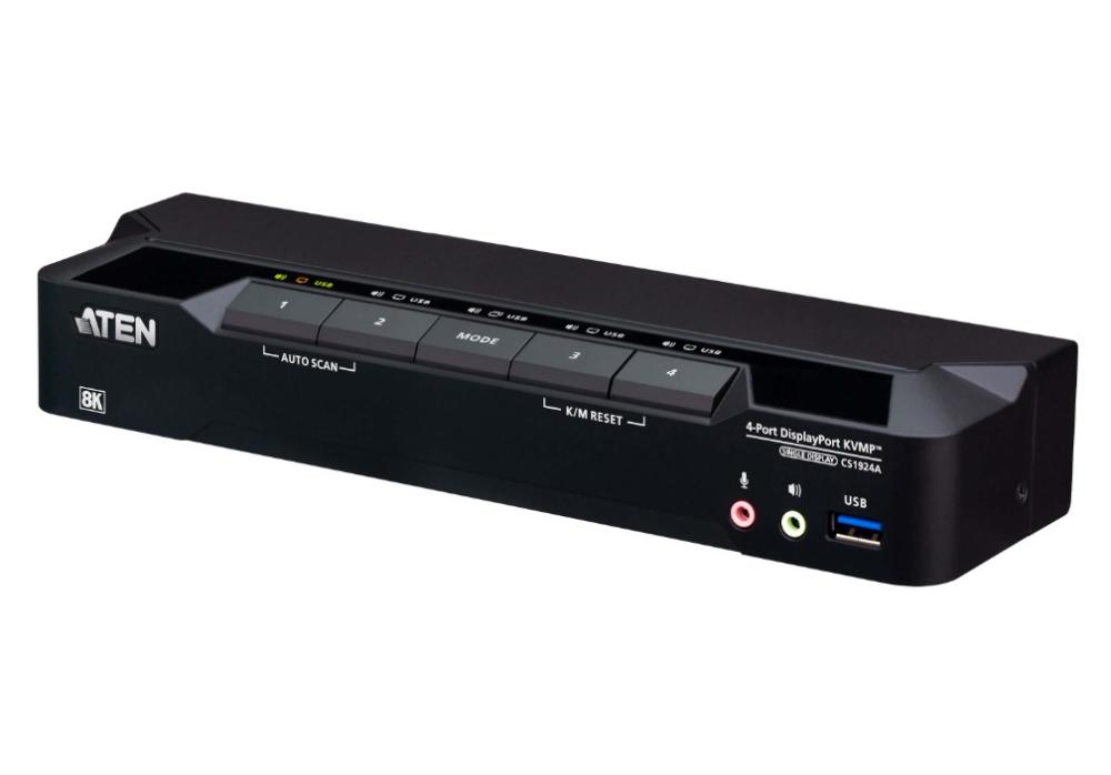 Aten 4-Port USB 3.0 8K DisplayPort KVMP Desktop