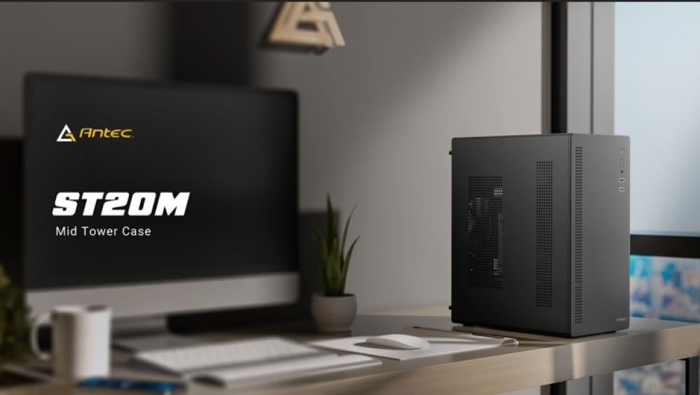 Antec mATX/ITX Mid Tower Case Black Steel Glass