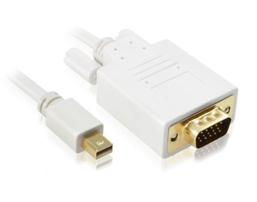 3M Mini DisplayPort To VGA Cable White Display Cables Adapter
