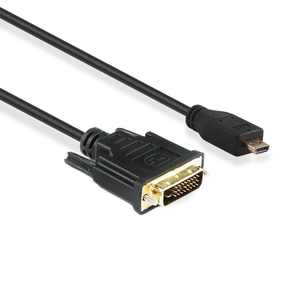 1M Micro HDMI To DVI D display  cable