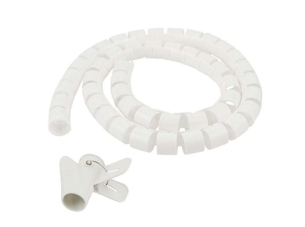 2.4M White Spiral Cable Wrap With 2.5Cm Network Accessories