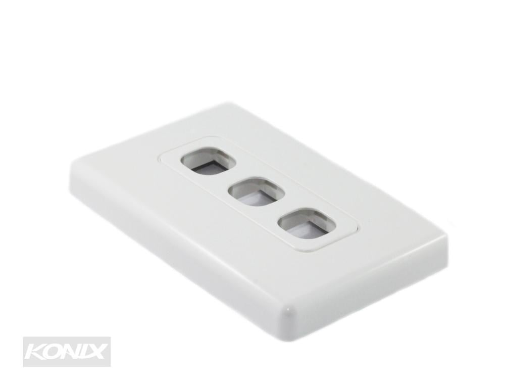 3 Port Australian Style RJ45 Wall Plate Network Accessories