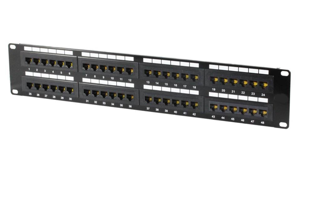 48 Port 2RU Cat5e Patch Panel Ul Listed Network Accessories
