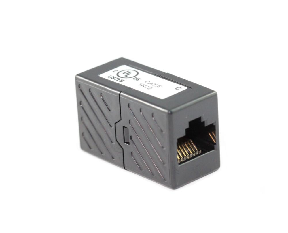 Cat6 Inline Coupler Joiner In Black Network Accessories