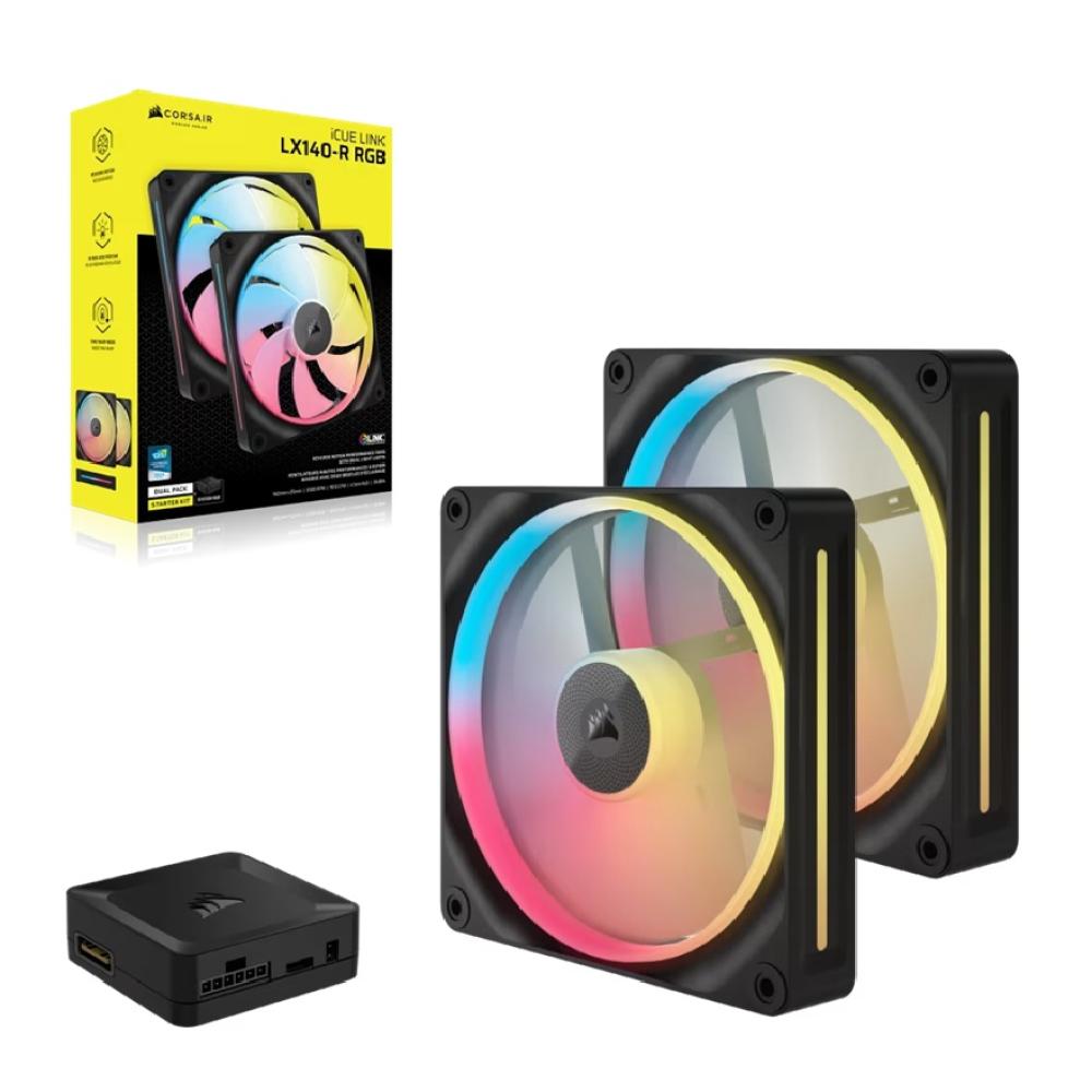 Corsair iCUE LINK LX140 R RGB 140mm PWM Reverse Fan Starter Kit