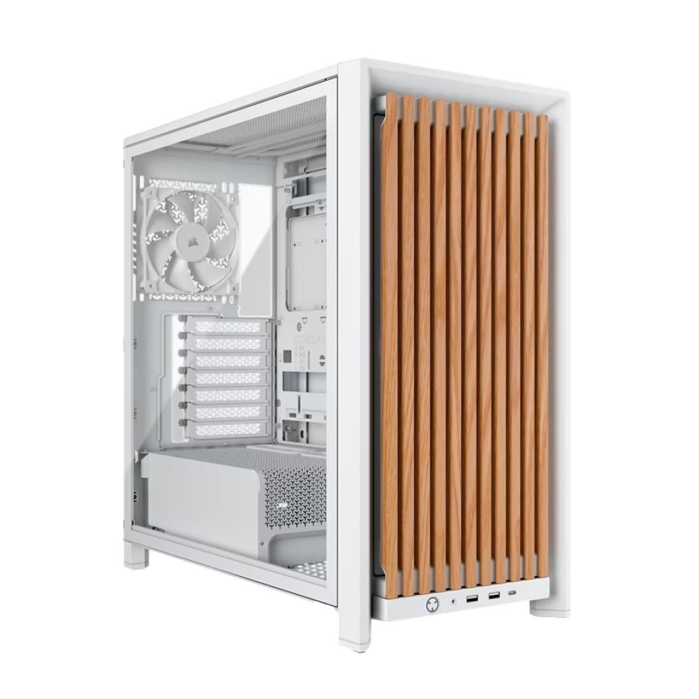 Corsair FRAME 4000D Wood RS Modular Mid Tower PC Case White Oak