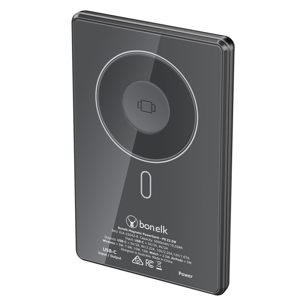 Bonelk Magtec 4 In 1 Magnetic Power Bank 5000mAh Space Grey