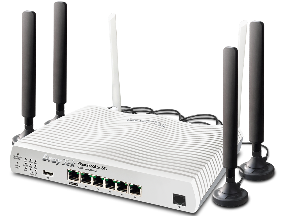 DrayTek Vigor 2865LAX WiFi 6 5G Multi WAN VDSL2 VPN Router