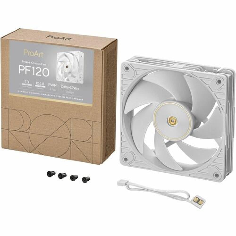ASUS ProArt PF120 PWM 120mm Case Fan Single Pack White