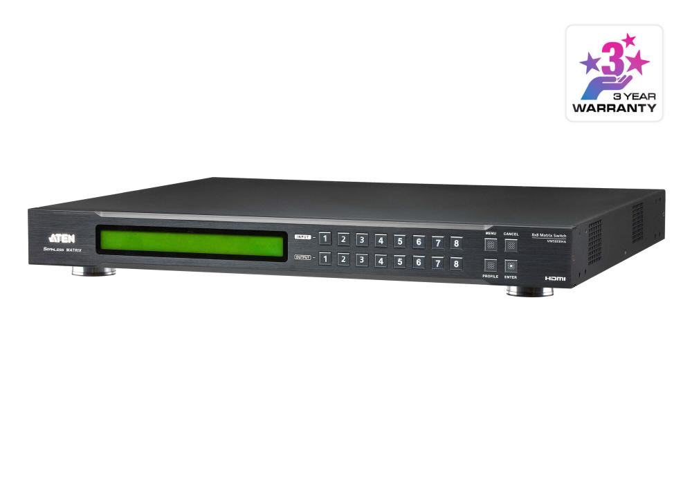 ATEN 8x8 HDMI Matrix Switch With Scaler And Seamless Switching