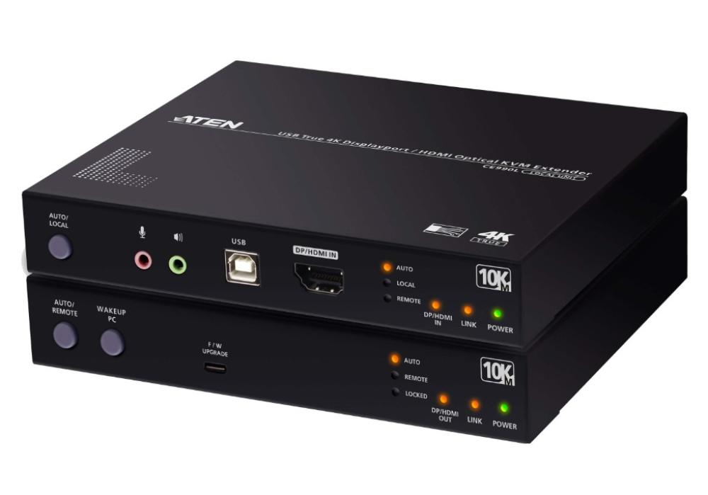 ATEN USB True 4K DisplayPort HDMI Optical KVM Extender 10Km