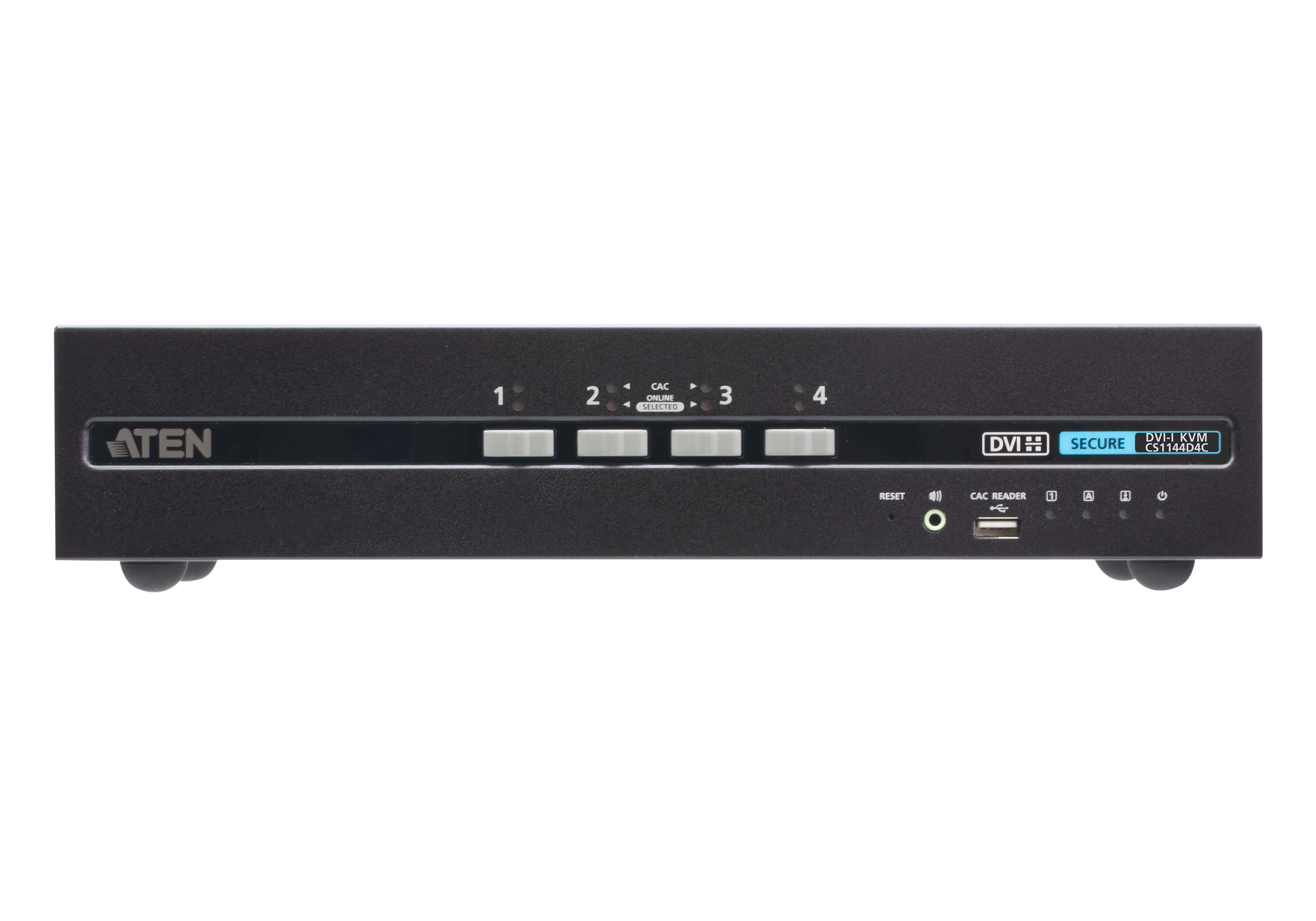 ATEN 4 Port USB DVI Dual Display Secure KVM Switch With CAC