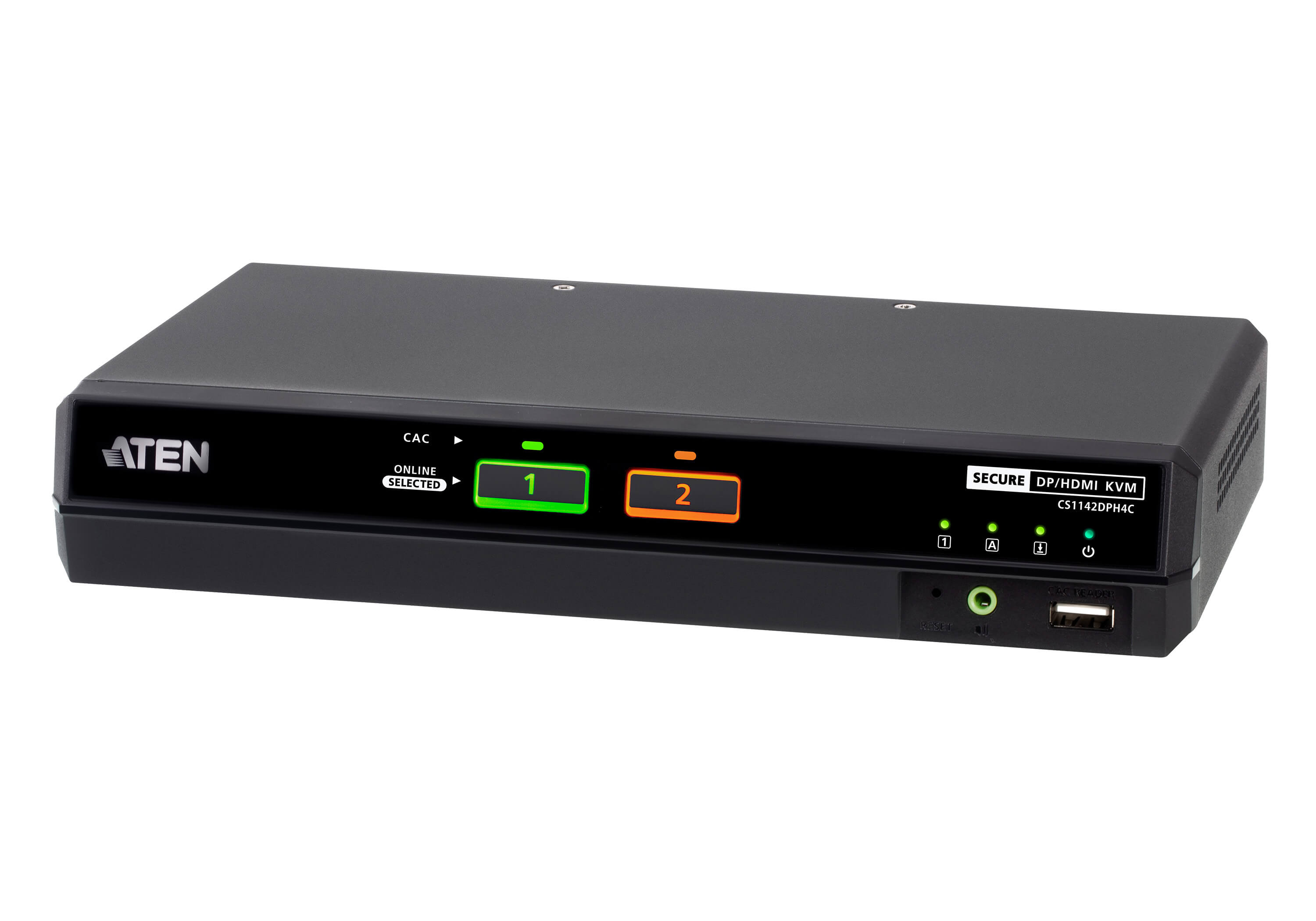 ATEN 2 Port USB 5K 5120x2880 DisplayPort HDMI Dual Display Secure KVM Switch With CAC