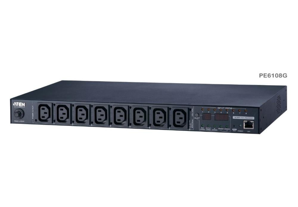 ATEN 8 Outlet 1U Metered Switched Eco PDU Remote Power Control